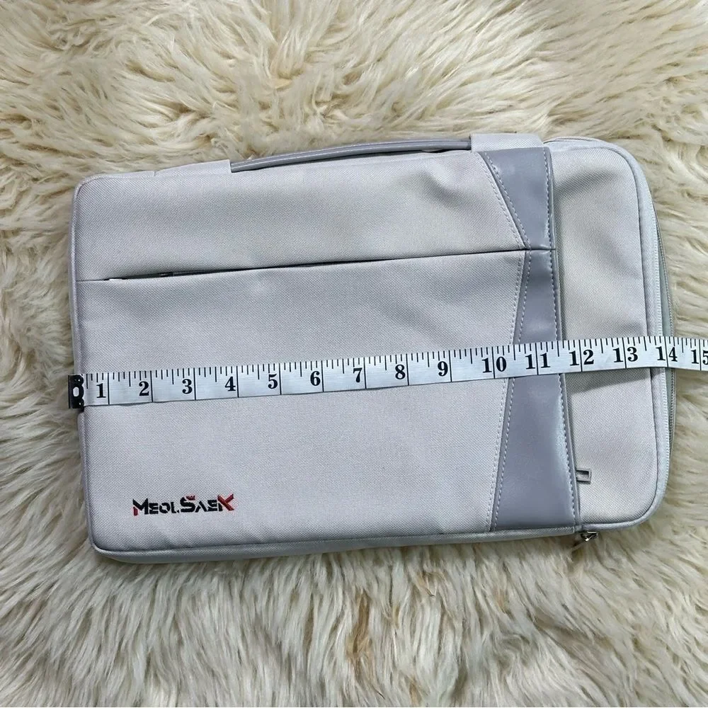 White Tablet Sleeve with Handle and Storage by